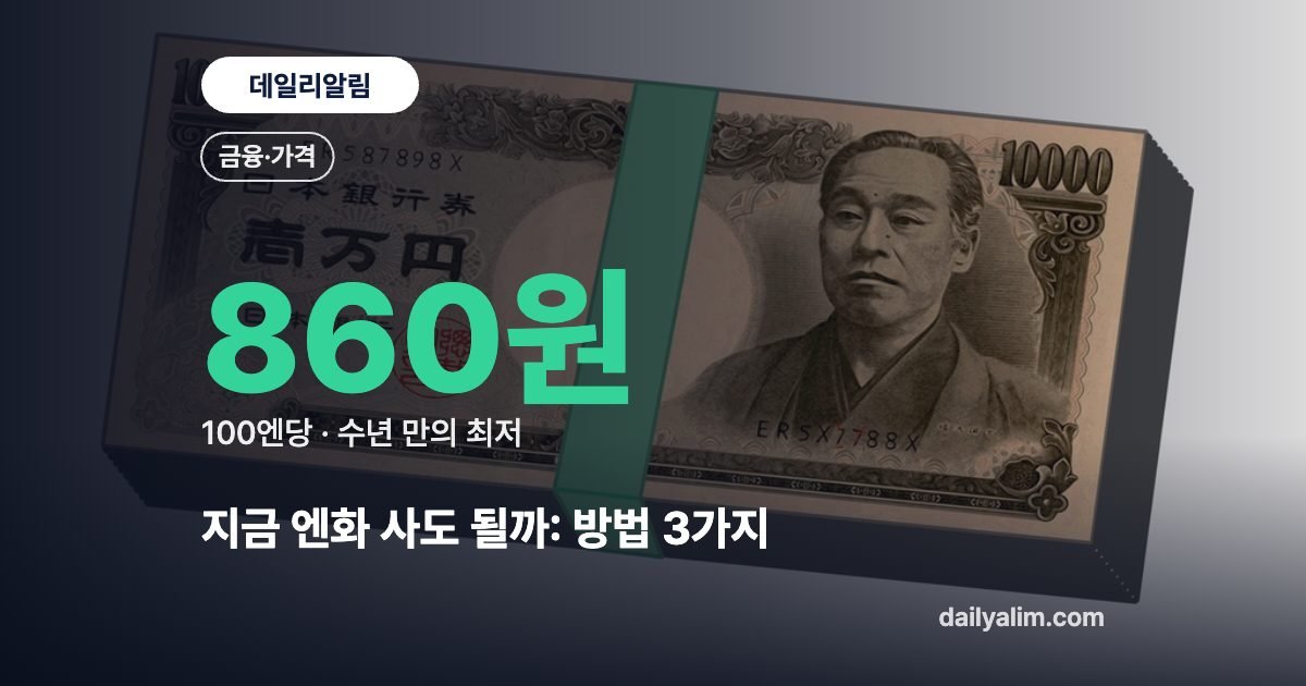 지금 엔화 사도 될까: 방법 3가지